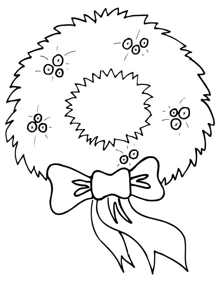 Download Wreath coloring pages. Free Printable Wreath coloring pages.