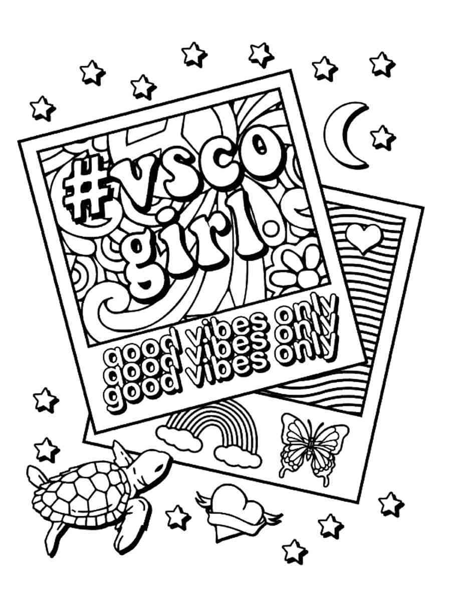 Aesthetic coloring pages