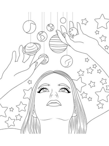 Aesthetic coloring pages