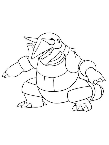 Pokemon Aggron coloring pages - Free Printable