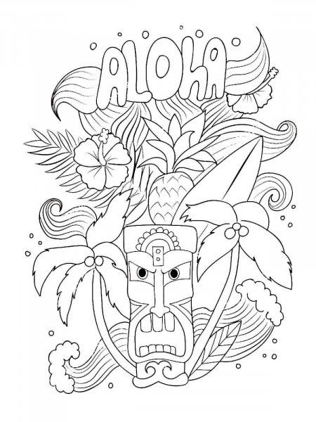 Aloha! coloring pages