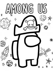 Free printable Among Us coloring pages