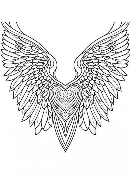 Angel Wings coloring pages