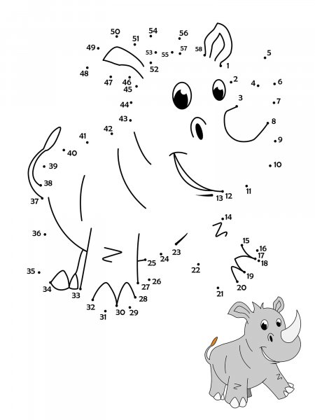 Animals Dot to Dot coloring pages