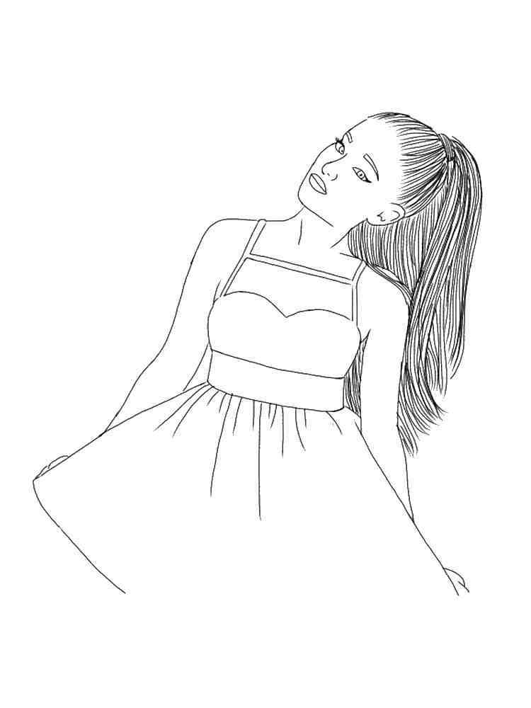 Ariana Grande Coloring Pages For Girls