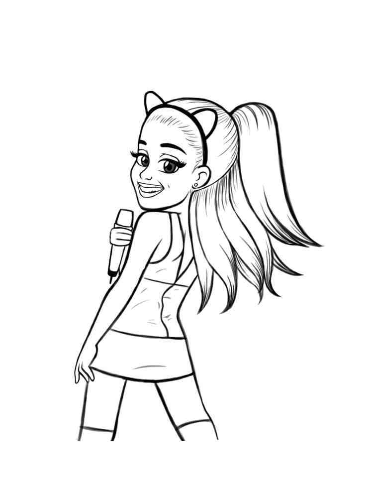 Ariana Grande Coloring Pages For Kids