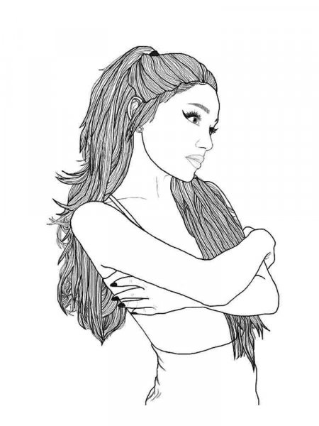 Ariana Grande coloring pages