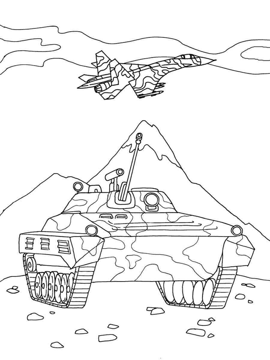 Раскраска «Военная техника»