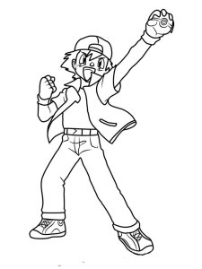 Ash Ketchum Coloring Page 15