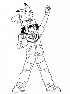 Ash Ketchum Coloring Page 16