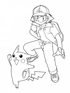 Ash Ketchum Coloring Page 18