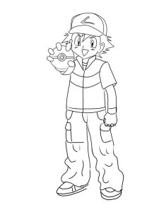 Ash Ketchum Coloring Page 2