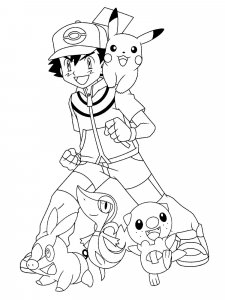 Ash Ketchum coloring pages - Free Printable