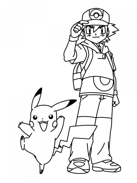 Ash Ketchum coloring pages - Free Printable