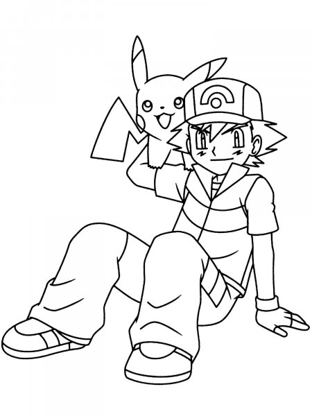 Ash Ketchum coloring pages - Free Printable