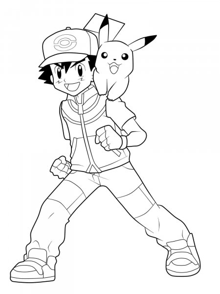 Ash Ketchum coloring pages - Free Printable