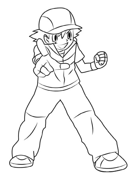 Ash Ketchum coloring pages - Free Printable