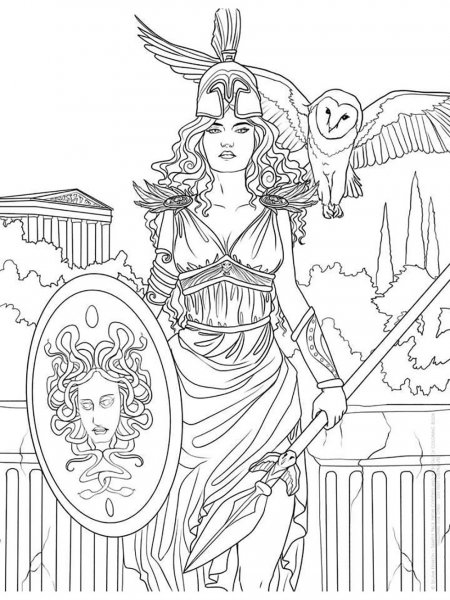 Athena coloring pages