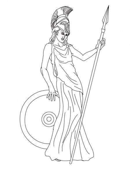 Athena coloring pages