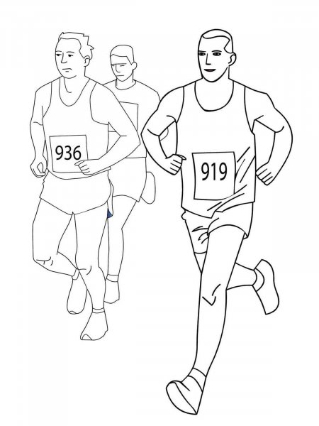 Athletics coloring pages