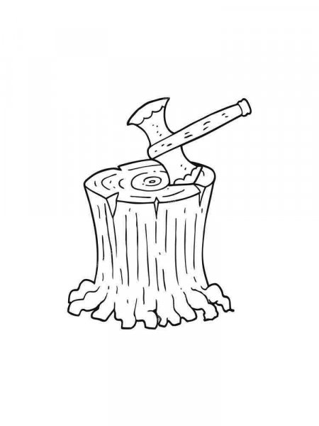 Axe coloring pages