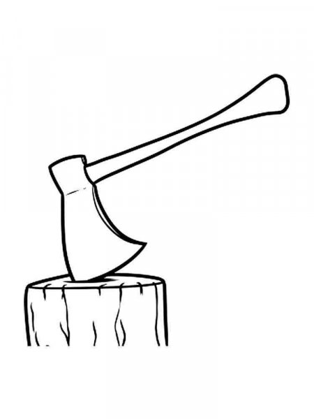 Axe coloring pages