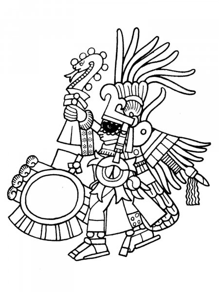 Aztec Art coloring pages