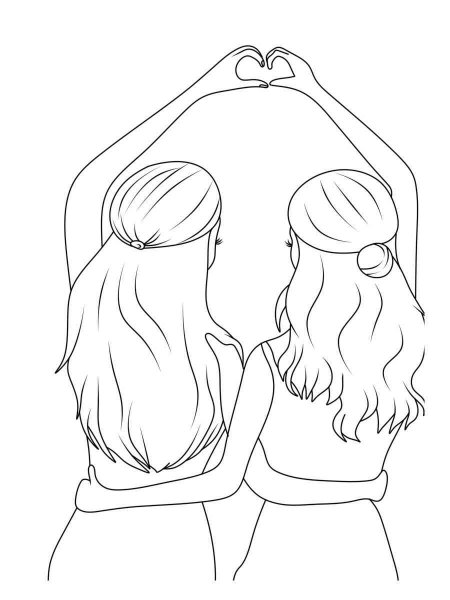 BFF coloring page