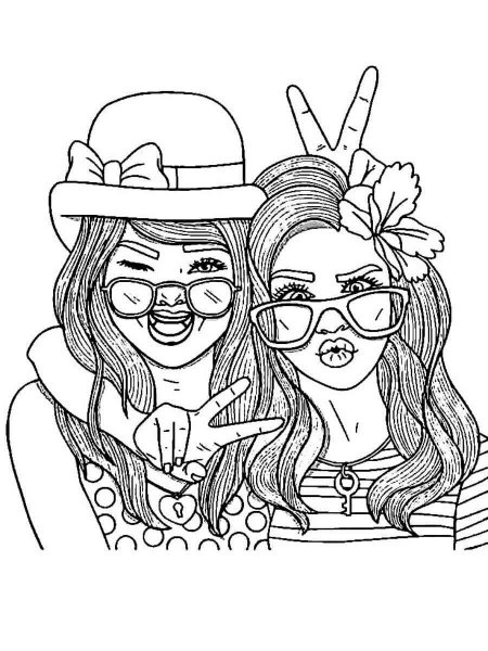 BFF coloring page