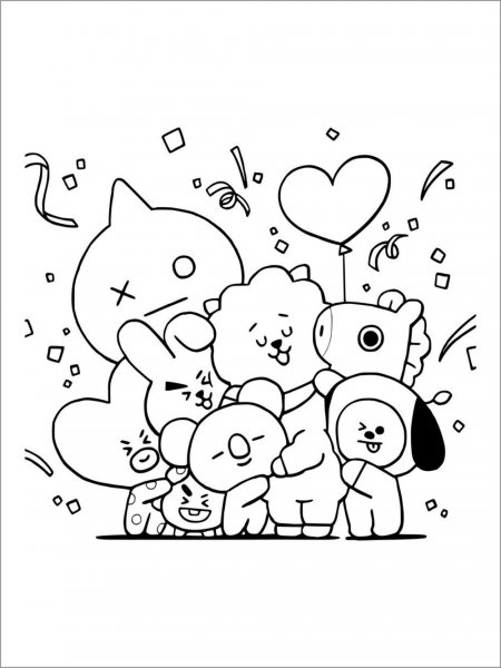 BT21 coloring pages