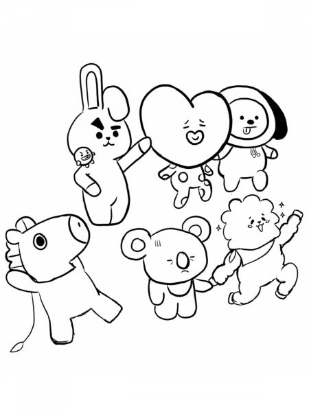 BT21 coloring pages