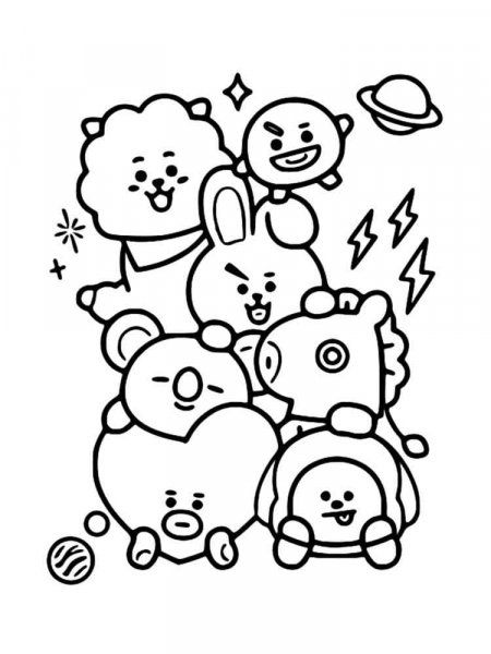 BT21 coloring pages