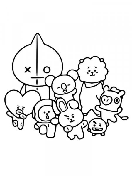 BT21 coloring pages