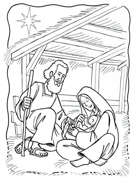 Baby Jesus coloring pages