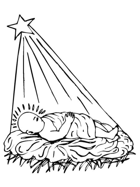 Baby Jesus coloring pages