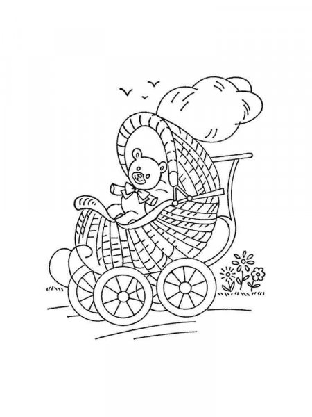 Baby Stroller coloring pages