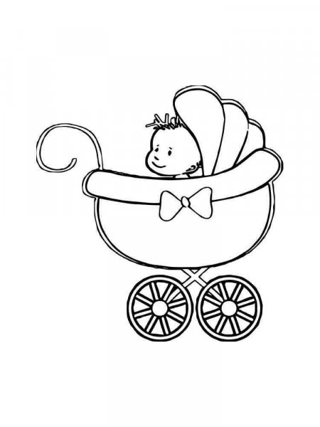 Baby Stroller coloring pages