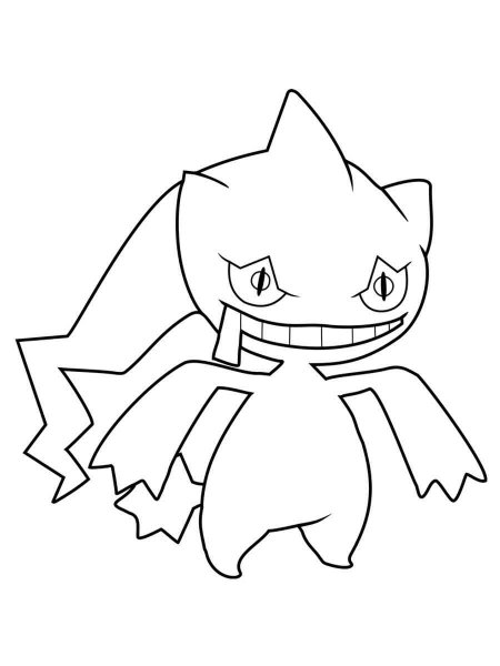 banette coloring page transparent png pokemon