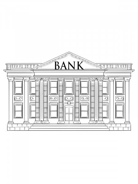 Bank coloring pages