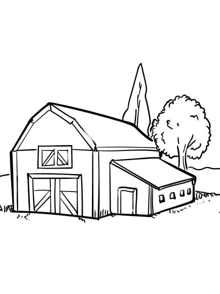 Barns coloring page - Free printable