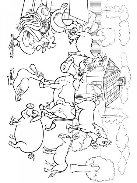 Barnyard coloring pages