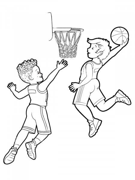 Basketball coloring pages