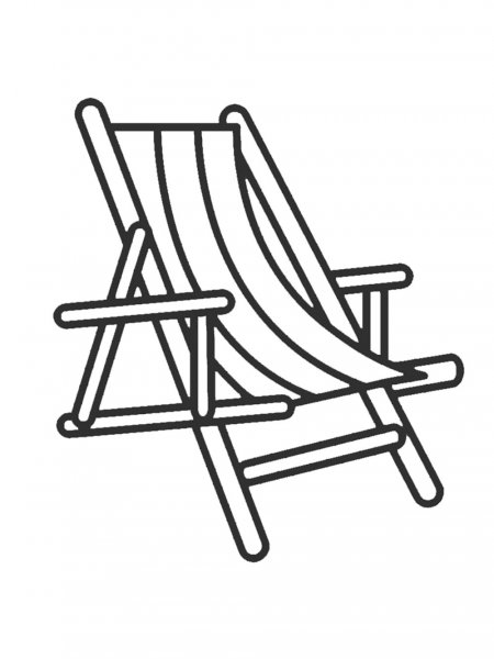 Beach Chair Coloring Pages