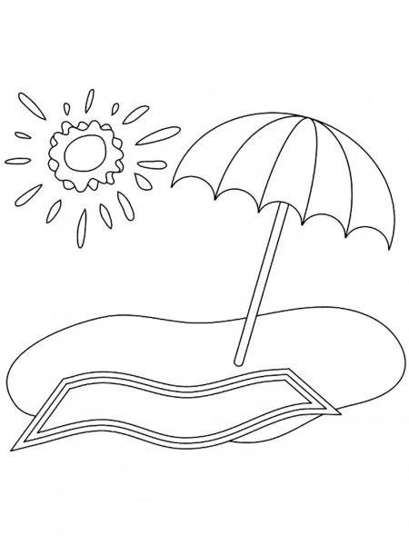 Beach Umbrella coloring pages