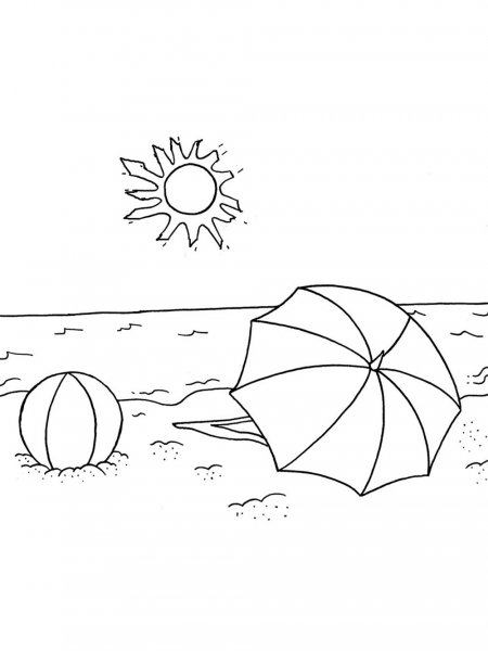 Beach Umbrella coloring pages