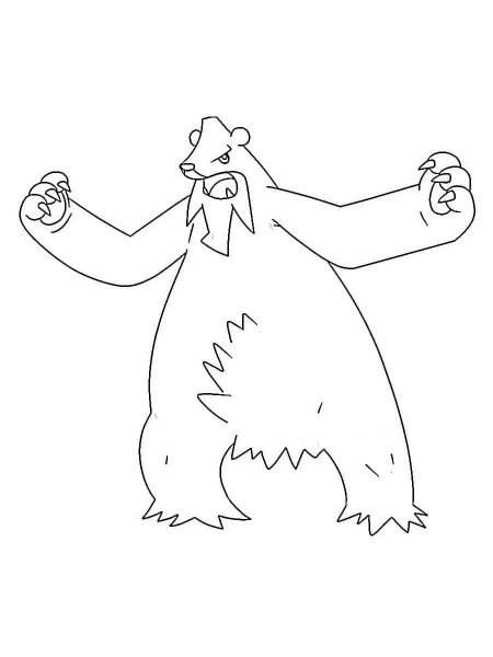 Pokemon Beartic coloring pages - Free Printable