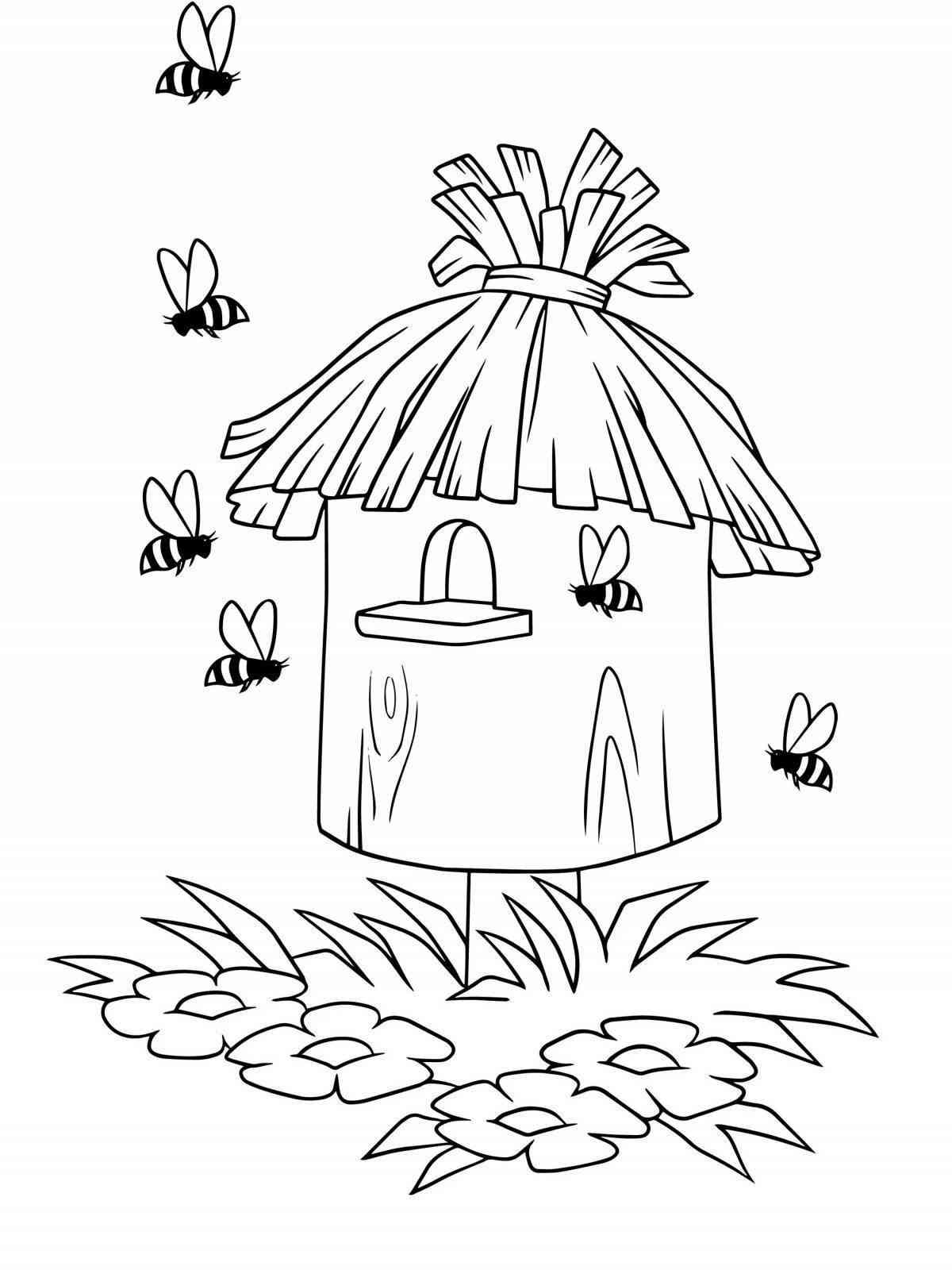 beehive-coloring-pages