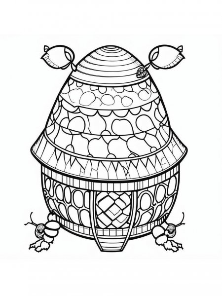 Beehive coloring pages