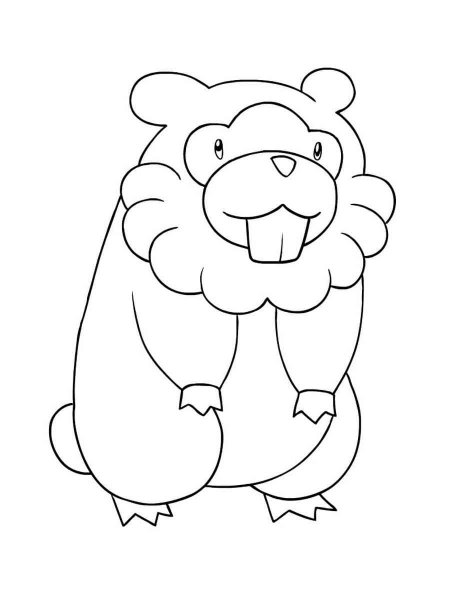 Pokemon Bidoof coloring pages - Free Printable