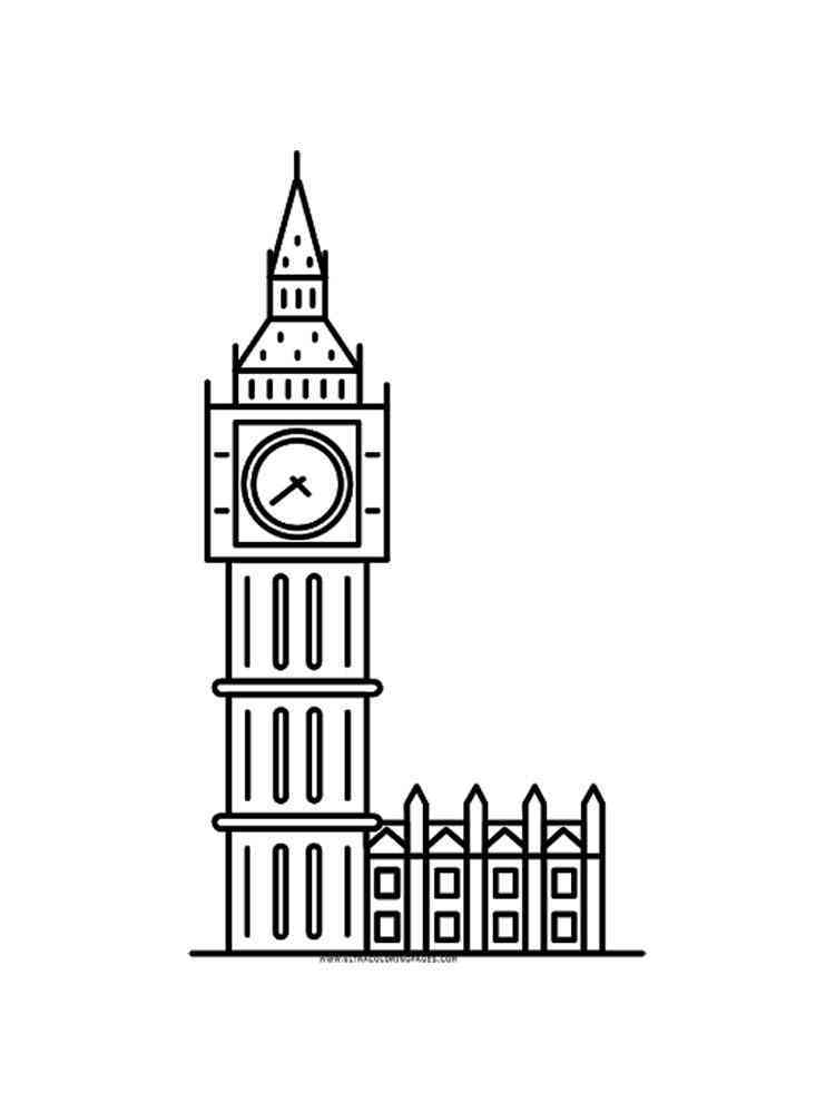 Big Ben coloring pages. Download and print Big Ben coloring pages